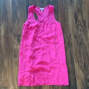 Joie women’s, breast pocketed, mini dress in hot pink, size S.
